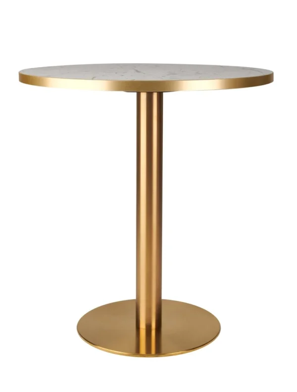 Laminate Top: Egger White Carrara Marble (F204 ST9) Gold Edge - Image 5