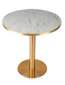 Laminate Top: Egger White Carrara Marble (F204 ST9) Gold Edge