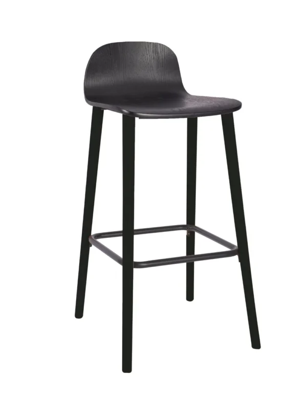 Copenhagen High Stool - Wood Legs - Image 3