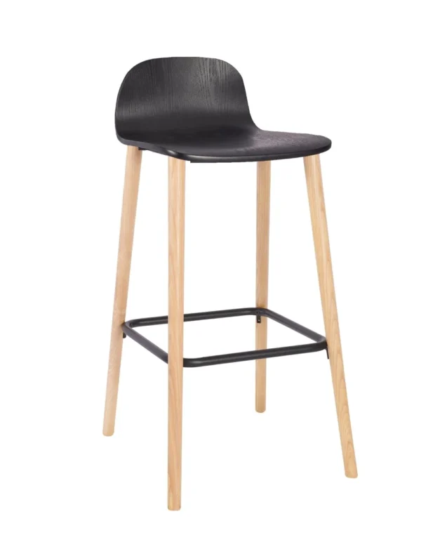 Copenhagen High Stool - Wood Legs - Image 4