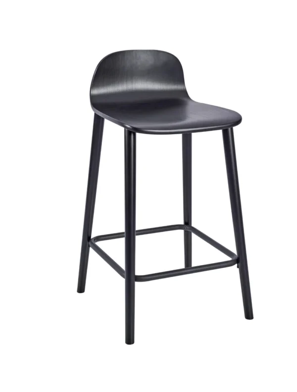 Copenhagen Mid Height Stool - Wood Leg - Image 3