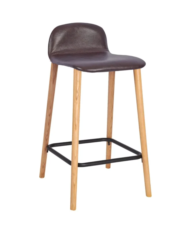 Copenhagen Mid Height Stool - Wood Leg - Image 4